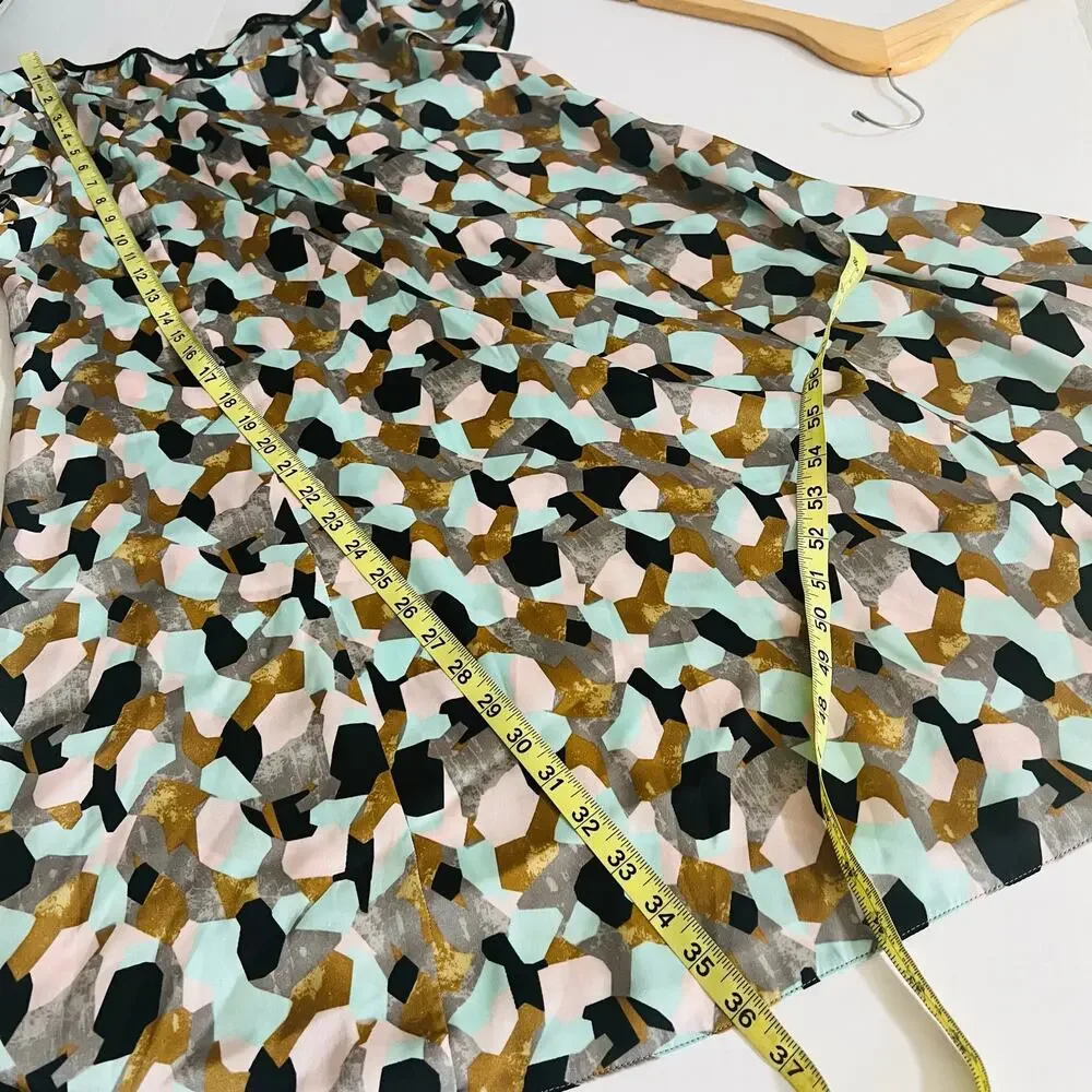 Zara Abstract Print Cap Sleeve Dress Size S Small Multicolor - Picture 5 of 6